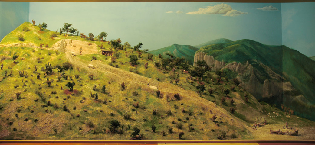 Cava storica del Furlo - vista totale diorama