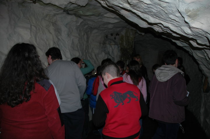 Grotta carsica - visitatori